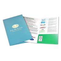 Dossier de présentation personnalisé en couleur pleine, A4 A5, 2 pochettes, logo en relief, dossier de documents en papier, plastifié pour le bureau d'entreprise