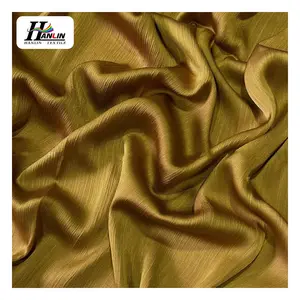 160gsm 150cm poids moyen vêtement robe tissu Polyester Satin brillant crêpe tissu de luxe pour dame robe ou vêtements de nuit