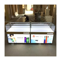 Vitrine moderne et multifonctionnelle de produits électroniques Vitrine de magasin de téléphonie mobile en bois et verre avec éclairage