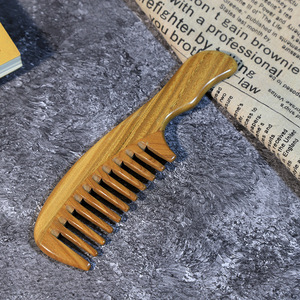 Sandalwood <b>Wide</b> Tooth <b>Comb</b> 15-20cm Handmade Massage Hair <b>Comb</b> For Women Children Adults U Shape Design - Product Image 2