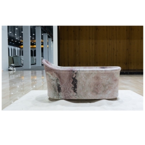 Baignoire autoportante en pierre naturelle 1800x850x800 (formes ovales et rectangulaires) – <span class=keywords><strong>Spa</strong></span> de trempage écologique pour hôtels et villas intérieurs - Product Image 5
