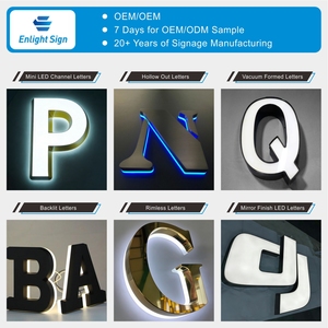 Letrero Comercial de Lujo, Letrero Acrílico para Negocios, Logotipo Publicitario, Letrero de Acero Inoxidable con Letras Iluminadas LED - Product Image 5