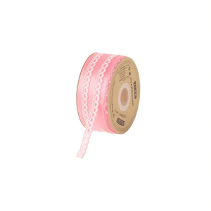 Nastro Decorativo in Pizzo ILAN 1,2 Cm X 35 M Rosa per Artigianato - Product Image 1