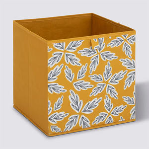 Contenitore Pieghevole con Motivo a Foglie per Organizzazione Domestica, Organizzatore Giocattoli Salvaspazio, Scatola Leggera per Casa - Product Image 1