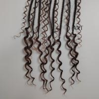 Extensions per capelli all'uncinetto Boho Locs Premium da 24 pollici all'ingrosso, dreadlock sintetici Goddess con punte ricce