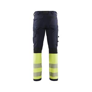 BLAKLADER - 119316428933D112 Pantalon haute visibilité extensible sans poches à clous Bleu marine/jaune HI-VIS WORKWEAR - Product Image 2