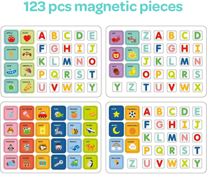 Set Alfabeto Magnetico Personalizzato UCI, Lavagna Magnetica, Carte Flash Visive per Parole - Giochi Educativi per Bambini e Prescolare 3+ Unisex - Product Image 5