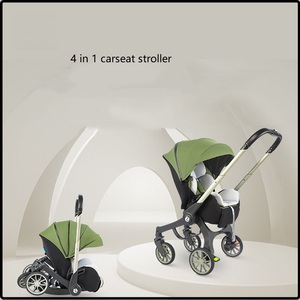 Cadre en aluminium 4-en-1 pliable et léger, certifié EN1888, tissu respirant, 0-3 ans, plusieurs options de couleurs - Product Image 4