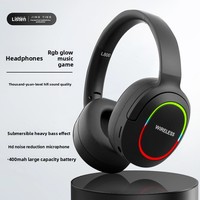 Nouveaux écouteurs sans fil supra-auriculaires avec chipset JL, Bluetooth 5.1, son surround, réduction de bruit ANC, éclairage RGB, pliables, casque de jeu HiFi