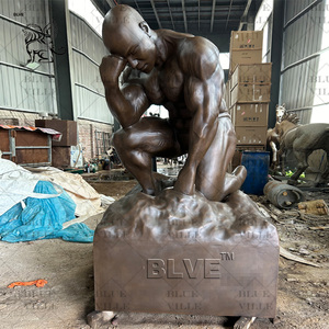 Blve nhà máy tùy biến tập thể dục nghệ thuật cơ bắp người đàn ông bức tượng cuộc sống Kích thước đúc đồng thể hình điêu khắc - Product Image 5