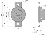 GQK GW2573108 Accessoires de quincaillerie pour meubles Amortisseur rotatif Bidirectionnel Unidirectionnel en plastique Résistant à l'usure Fonctionnel