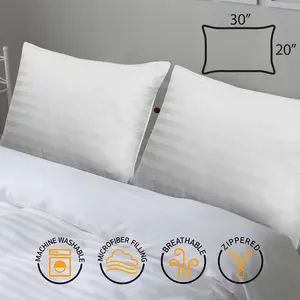 Peluche 100% poliestere fibra di Gel cuscino interno collezione Hotel imbottitura in microfibra 100 cotone cuscino a righe letto a conchiglia