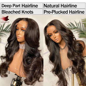 Sudaderas de pelo humano transparente, atacado, virgen, sin procesar, hd, frontal, transparente, natural - Product Image 3