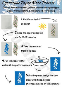 Recharge de papier d'impression solaire A4 10 feuilles de papier cyanotype activé par le soleil/solaire pour les projets de bricolage papier à <span class=keywords><strong>dessin</strong></span> d'art - Product Image 5