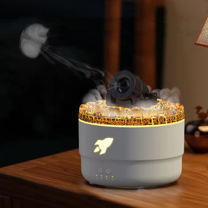 Manufacturer Wholesale USB Desktop Essential <b>Oil</b> <b>Diffuser</b> Volcano Silent Castle Jellyfish Smoke Ring Small Household Humidifier - Product Image 1
