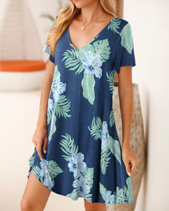 Motif personnalisé été décontracté à manches courtes t-shirt robe pour dames écologique Streetwear coulant vacances vacances fête soleil - Product Image 5