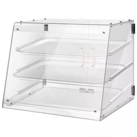 Vitrine de comptoir à pâtisserie personnalisée Vitrine de boulangerie en métal perspex avec porte arrière Vitrine de boulangerie anti-poussière