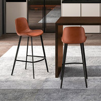 Tabouret de bar haut en acier au carbone au design minimaliste de style américain pour la maison, la salle à manger, le comptoir HD-7133