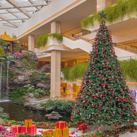 Arbre de Noël artificiel géant d'extérieur de 20 à 100 pieds avec lumières LED pour décoration