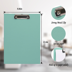 Portable A4 <strong>Clipboard</strong> <strong>Folder</strong> Colorful Cardboard with Metal Clip 9.06x12.6 Document Holderfor for Office &amp; School Supply - Product Image 6