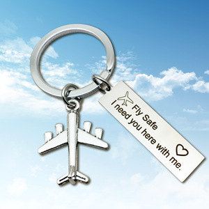 Fly Safe llavero accesorios personalizado piloto aviación regalo Fly Safe llavero 3D Metal asistente de vuelo llavero para pilotos - Product Image 6