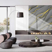 Panneau mural ondulé auto-adhésif en PVC imperméable haute brillance, facile à installer, pour la décoration intérieure et extérieure des projets.