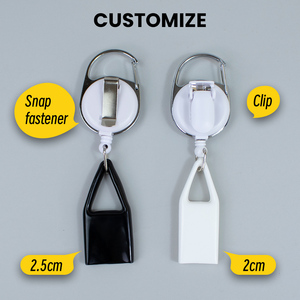 Automatic Retractable Plastic <b>Lighter</b> Holder With Carabiner Buckle Rectangular Simple Design For Storage - Product Image 6
