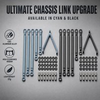 Kit de biellettes de suspension en aluminium premium à haute clarté pour châssis, compatible avec les accessoires de mise à niveau pour crawler RC 1/24