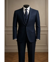 Ensemble de blazer formel trois pièces pour enfants en polyester et rayonne, respirant, coupe-vent, avec fermeture éclair, col en V, idéal pour les fêtes
