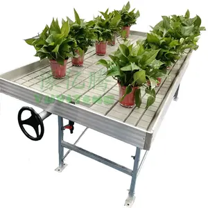 Banco rodante de flujo y reflujo completo, mesa de cultivo hidropónico, mesa de inundación, Banco de invernadero, sistema hidropónico de flujo de reflujo