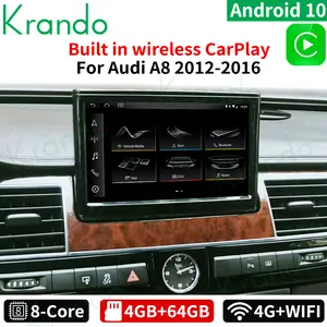 Krando 8" Car Multimedia Android DVD Player GPS Radio For Audi A8 2012-2018 Navigation System Auto Carplay
