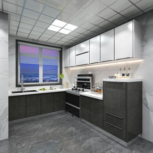 Balom ตู้แล็คเกอร์เฟอร์นิเจอร์หรูหราทันสมัยปรับแต่งเองรูปตัว L ตู้ครัวราคาถูกดีไซน์<span class=keywords><strong>บ้าน</strong></span>ฟรีทั้งหลังสำหรับบ้าน - Product Image 4