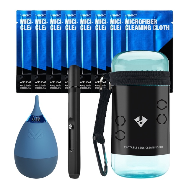 VSGO VS-A8E Handheld Vacuum Dust Cleaner Camera Cleaning Kit Lens Pen Brush/Air Blower/cleaning Cloth for Kids Digital Camera