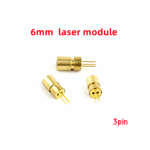 Tête laser industrielle 3 broches 6 mm 4 mm à focalisation externe, rouge 650 nm 5 mW 2,2 V pour composants électroniques - Product Image 2