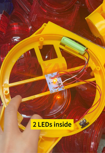 ไฟสัญญาณเตือนเพื่อความปลอดภัยจากการจราจรพลังงานแสงอาทิตย์เป็นวัสดุ PP - Product Image 5