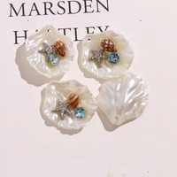 Manna 3D Étoile de mer Coquillage Strass Résine Acrylique Artisanat Bijoux Accessoires pour DIY Chaussures Bandeaux Coques de Téléphone