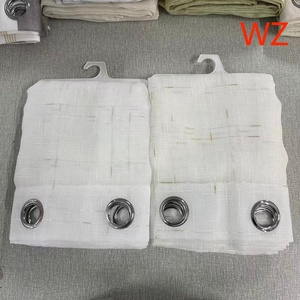 Stock de rideaux de fenêtre transparents de bureau modernes œillets en gros avec accessoires de traitement inclus - Product Image 4