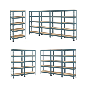 Estantes de almacenamiento de metal de almacén de servicio pesado ligero Estantes Unidad de estantería de <span class=keywords><strong>acero</strong></span> ajustable de fábrica Unidad de bajo costo - Product Image 1