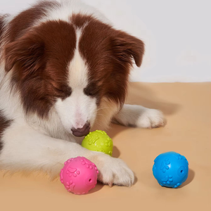 2025 eco-friendly all'ingrosso cane giocattolo palle durevole naturale TPR cucciolo giocattoli cigolanti funzione divertente Design giocoso cuccioli - Product Image 4