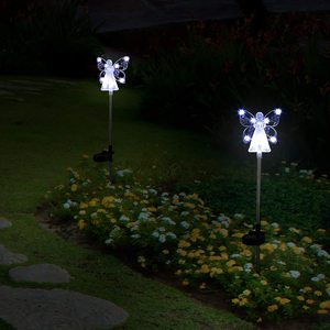 Eulionya — poteau <span class=keywords><strong>de</strong></span> jardin d'ange lumineux solaire avec 7 led, Pack <span class=keywords><strong>de</strong></span> 2 led, pour les décorations <span class=keywords><strong>de</strong></span> garderie, cadeaux commémoraux, Art <span class=keywords><strong>de</strong></span> noë<span class=keywords><strong>l</strong></span> - Product Image 4