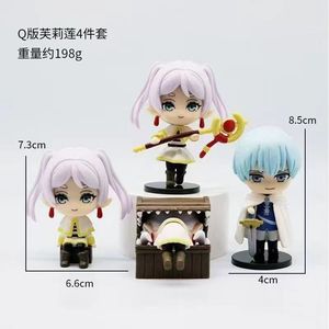 4 pièces/1 ensemble de figurines Sousou No Frieren Frieren, figurine Mimic Himmel, jouets, figurines d'action, ensemble de figurines, collection de poupées, 6,5-8,5 cm - Product Image 5