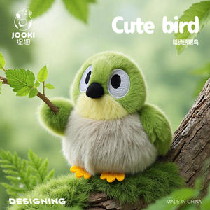 Jouet en peluche mignon, famille d'oiseaux colorés, peluche moelleuse, jouet en peluche vibrant, animal en peluche pour enfants, décoration de la maison, cadeaux d'anniversaire - Product Image 3