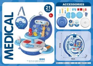 ITTL Kids Doctor Toy 21PCS Juego de simulación 2 en 1 Mochila Hospital Medical Play Set Doctor Kit para niños Juego de enfermera - Product Image 6