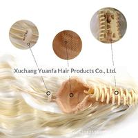 Extensions de cheveux bouclés à tresser, queue de cheval à pince effet vague d'eau, extensions de cheveux synthétiques, application facile, vente en gros