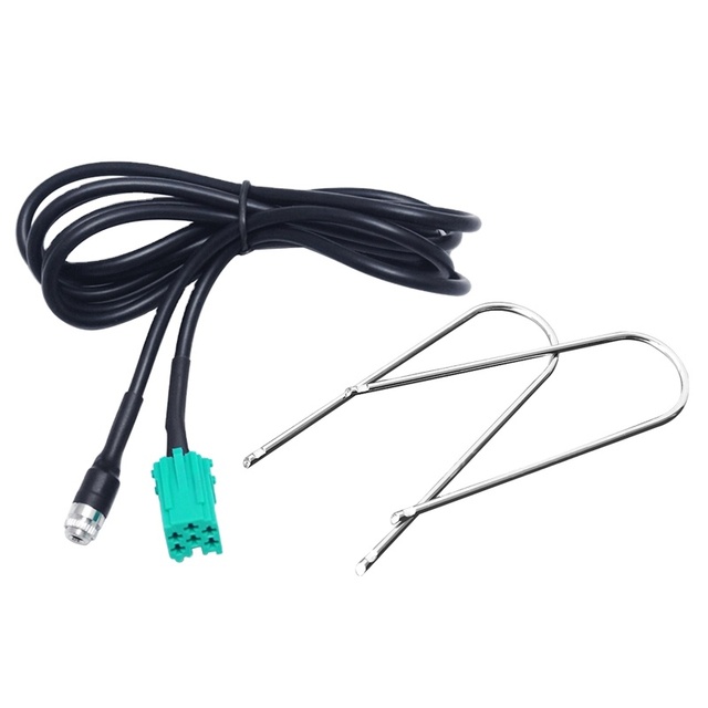 Auto Mini ISO 6pin to 3.5MM Female Jack AUX Cable with Removal Keys for Renault OEM Radio Wire Adapter