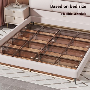 Haogle Có Thể Gập Lại Cán Dưới Giường Lưu Trữ Thùng Với Bánh Xe Trượt Underbed PP Quần Áo <span class=keywords><strong>Container</strong></span> Với Nắp Mở Từ Cả Hai Bên - Product Image 3