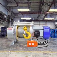 Treuil électrique portable à embrayage rapide, capacité de charge 1,5 tonne, hauteur de levage 7 mètres, pour usage domestique extérieur, nouveau modèle en métal