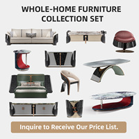 Ensemble de canapés sectionnels modernes 1+2+3, canapé en cuir de luxe pour salon, style italien, ensemble de canapés haut de gamme, cuir Napa