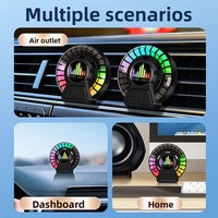 Diffuseur d'arômes solides pour grille d'aération de voiture, lampe d'ambiance musicale rythmique, commande vocale, chargement USB