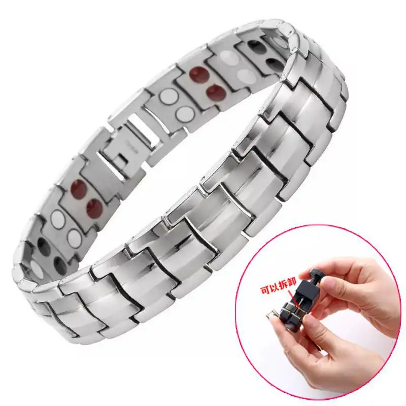 Amazon New Arrivals Fashion Double Line Magnets Removable Bracelet Brass Jewelry Bangle Lovers Magnetic Bracelet Bracelet
